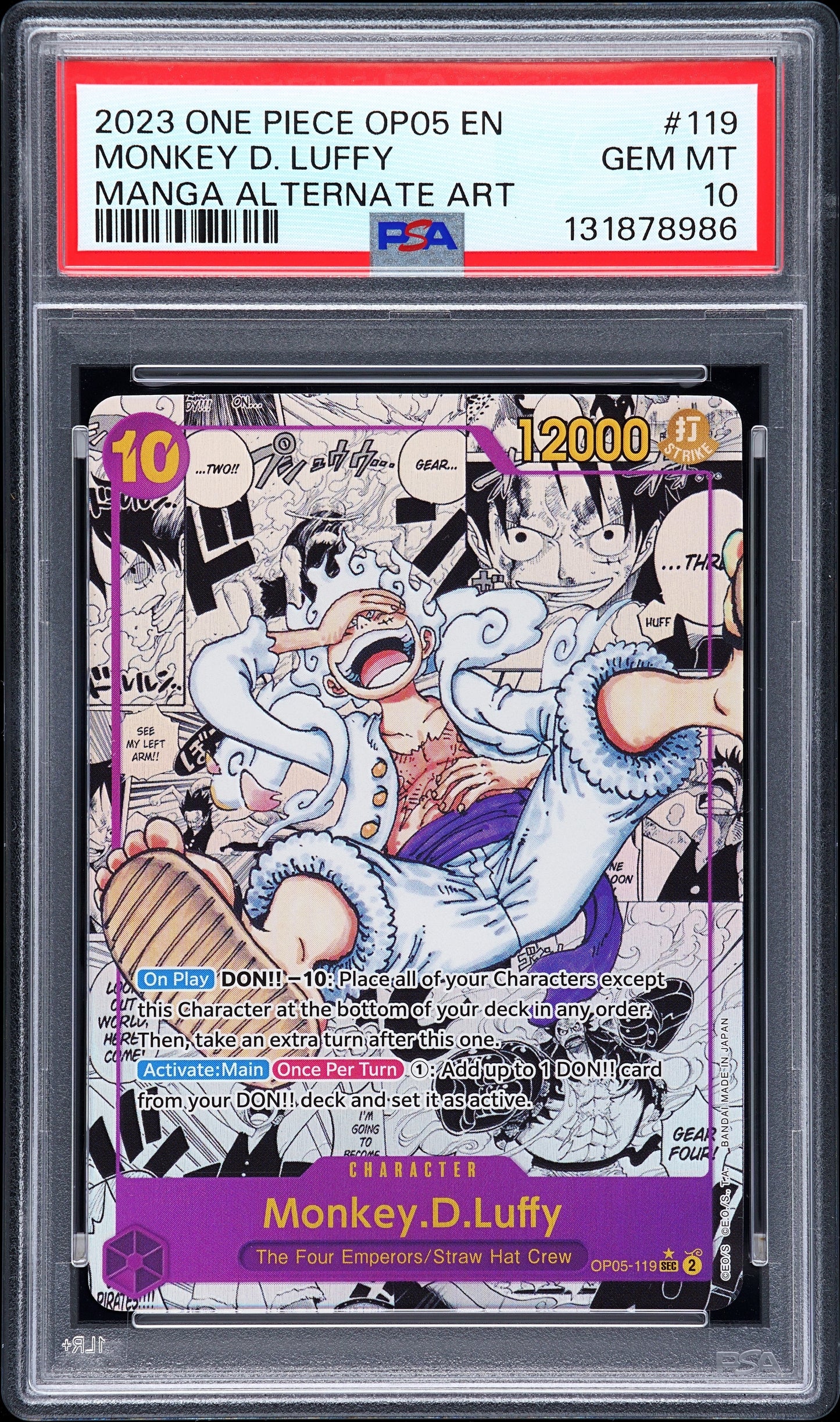 Monkey D. Luffy Manga (OP05) PSA 10