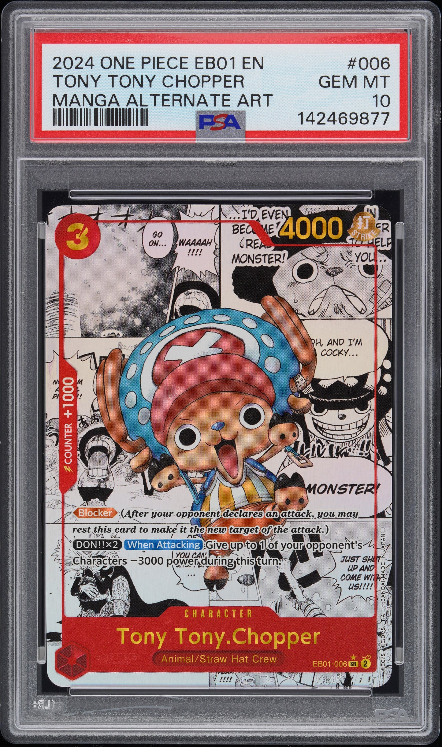 Tony Tony Chopper Manga (EB01) PSA 10