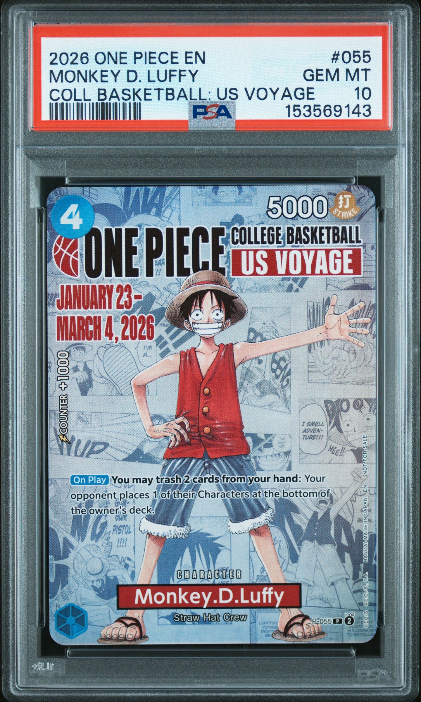 Luffy College Basketball Promo PSA 10