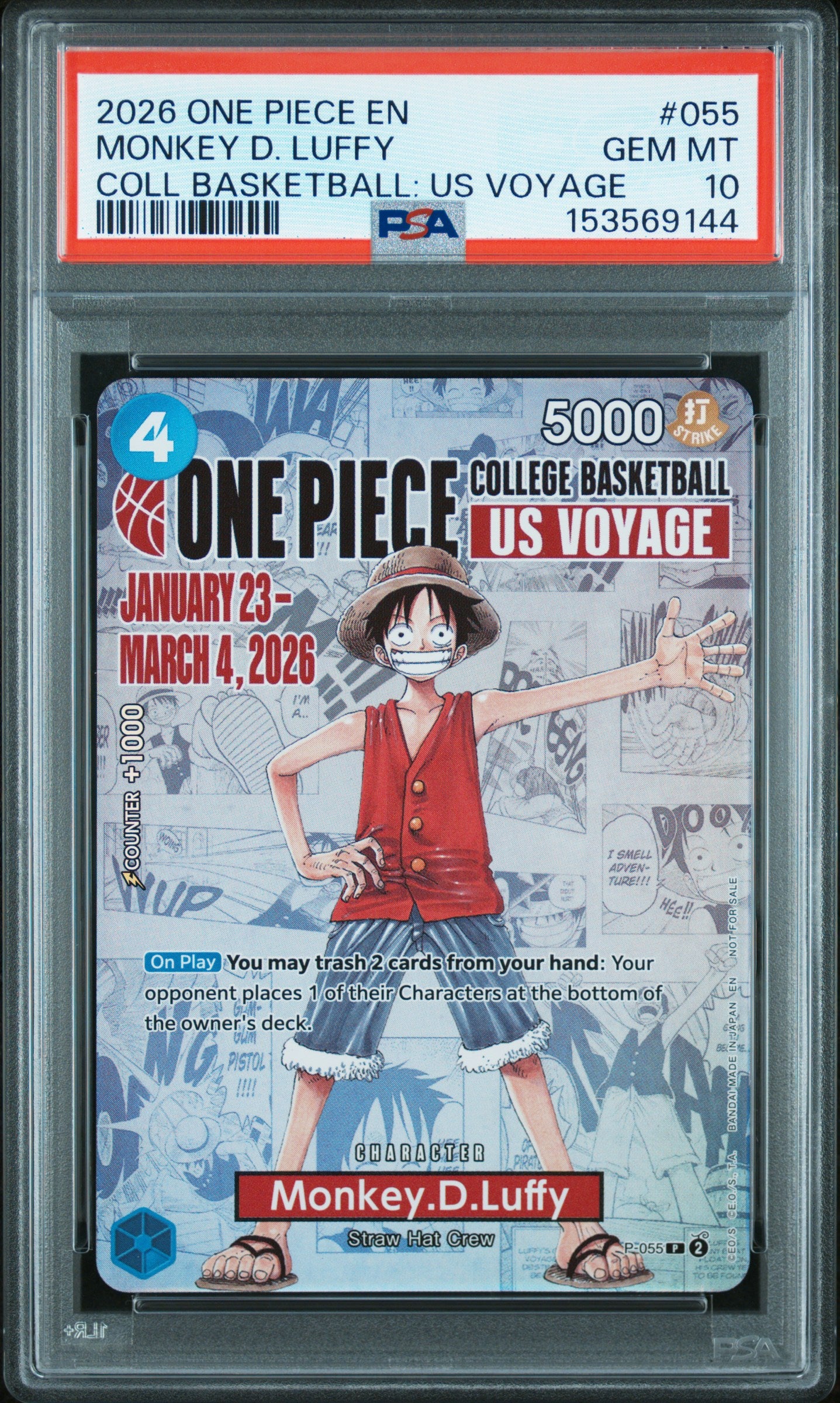 Luffy College Basketball Promo PSA 10