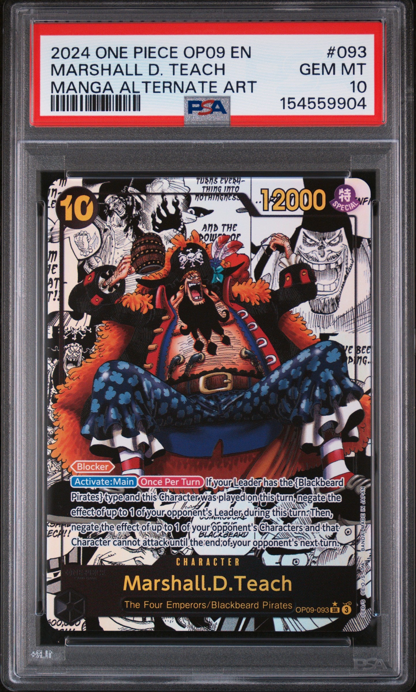 Marshall D. Teach Manga (OP09) PSA 10