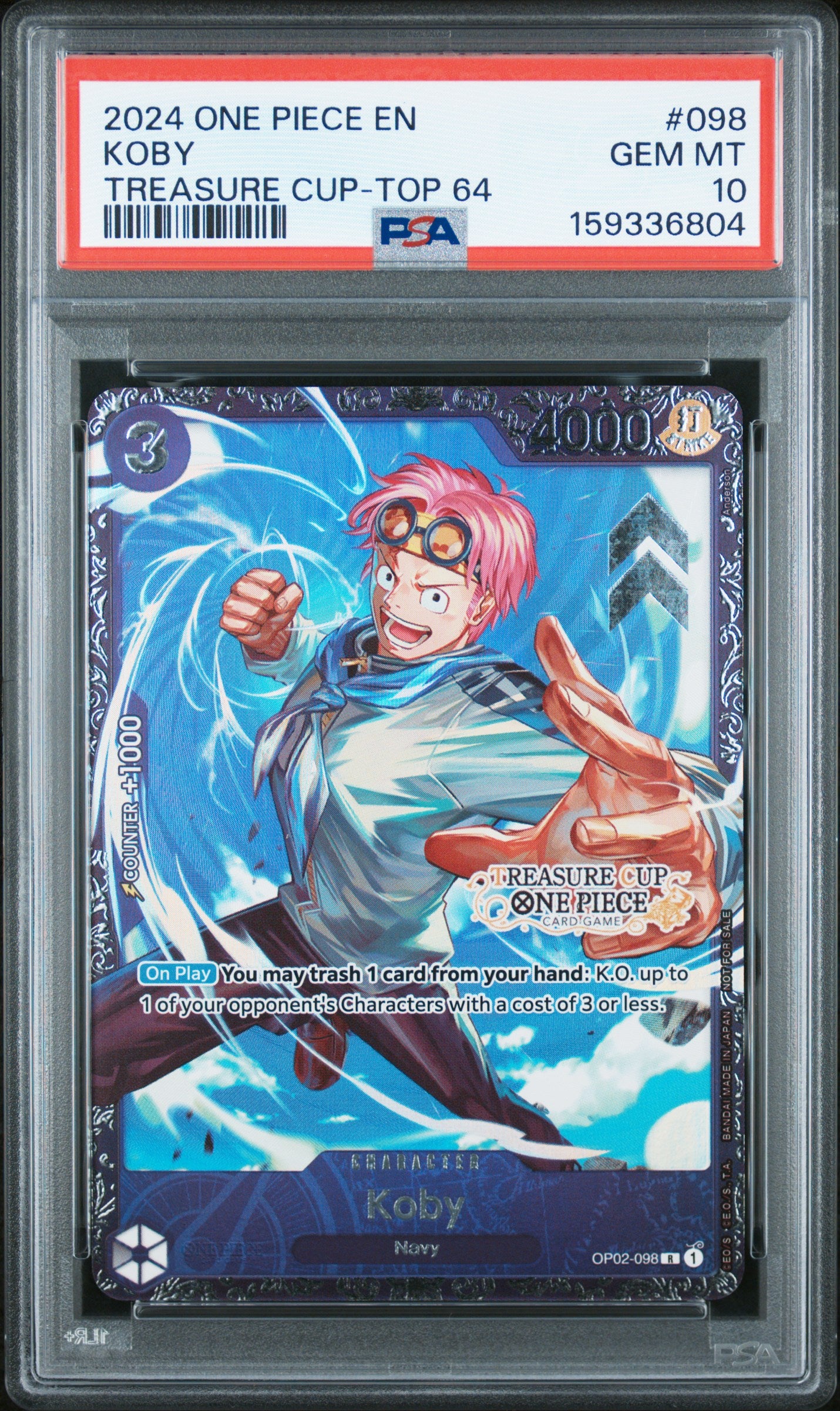 Koby 2024 Treasure Cup Top 64 PSA 10