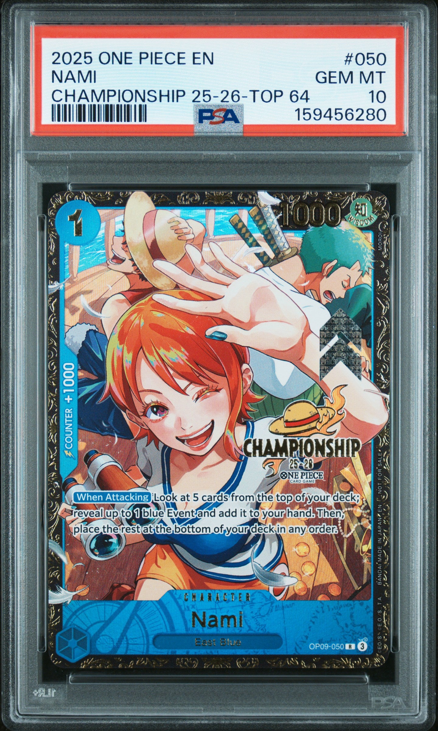 Nami 25-26 Championship Top 64 PSA 10