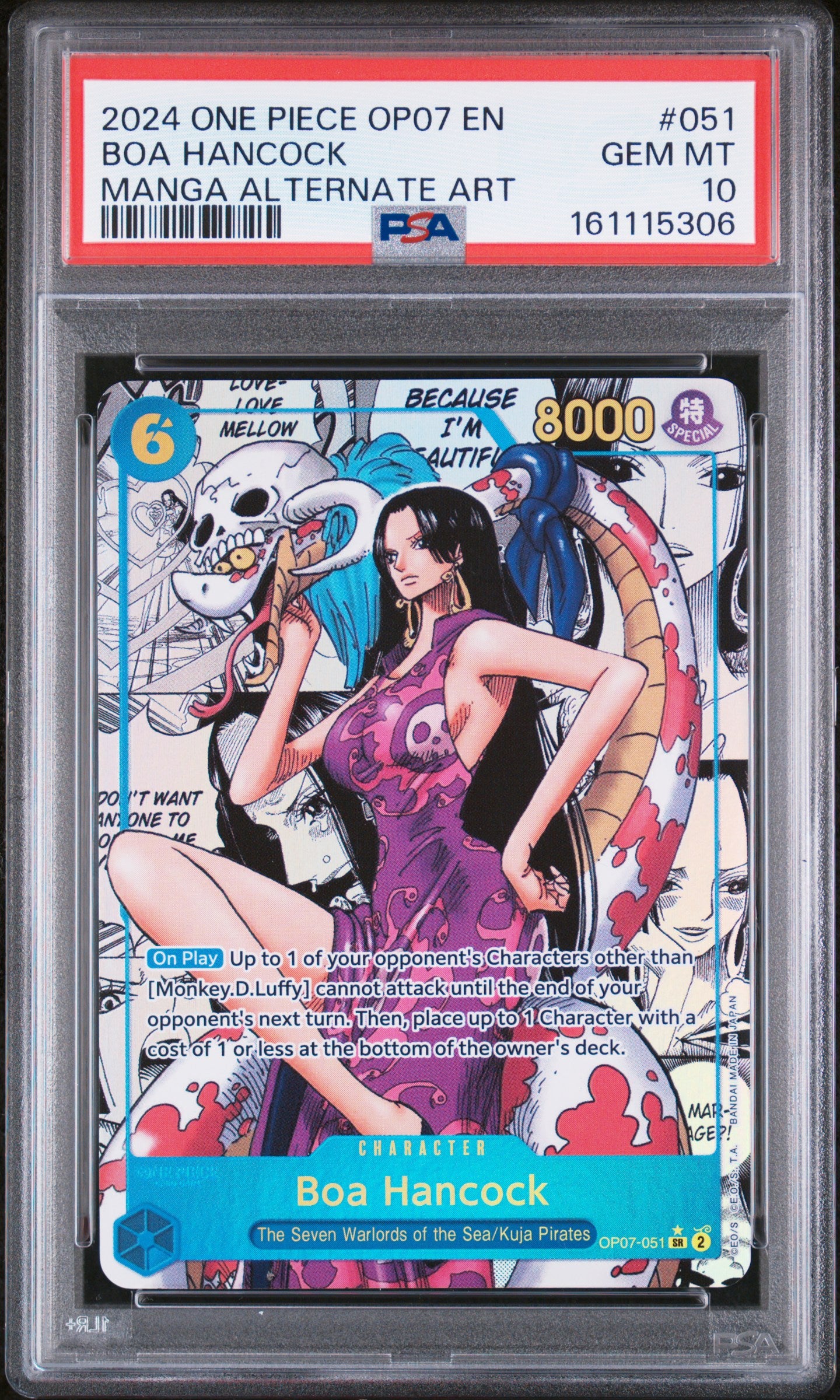 Boa Hancock Manga (OP07) PSA 10