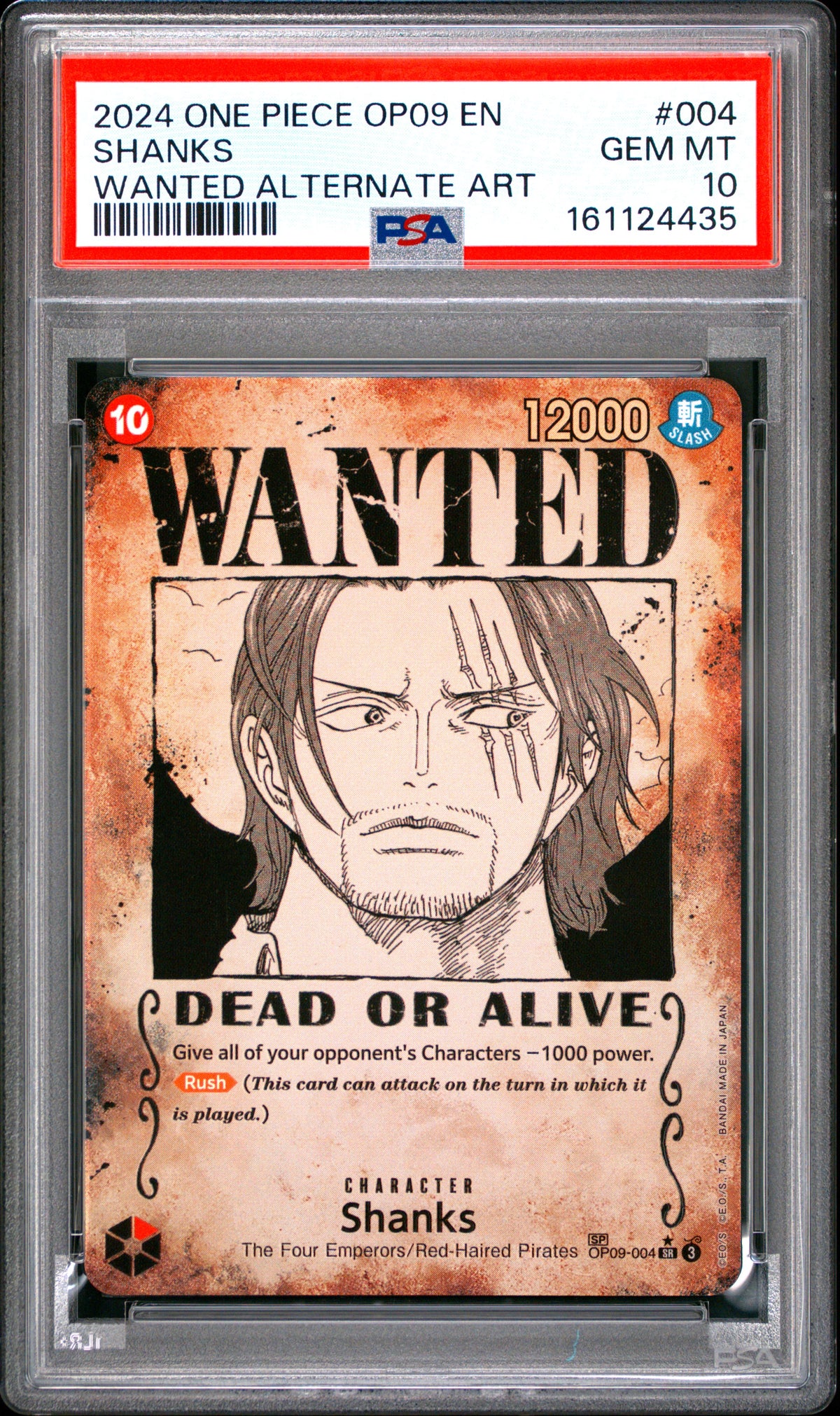 Shanks Wanted (OP09) PSA 10