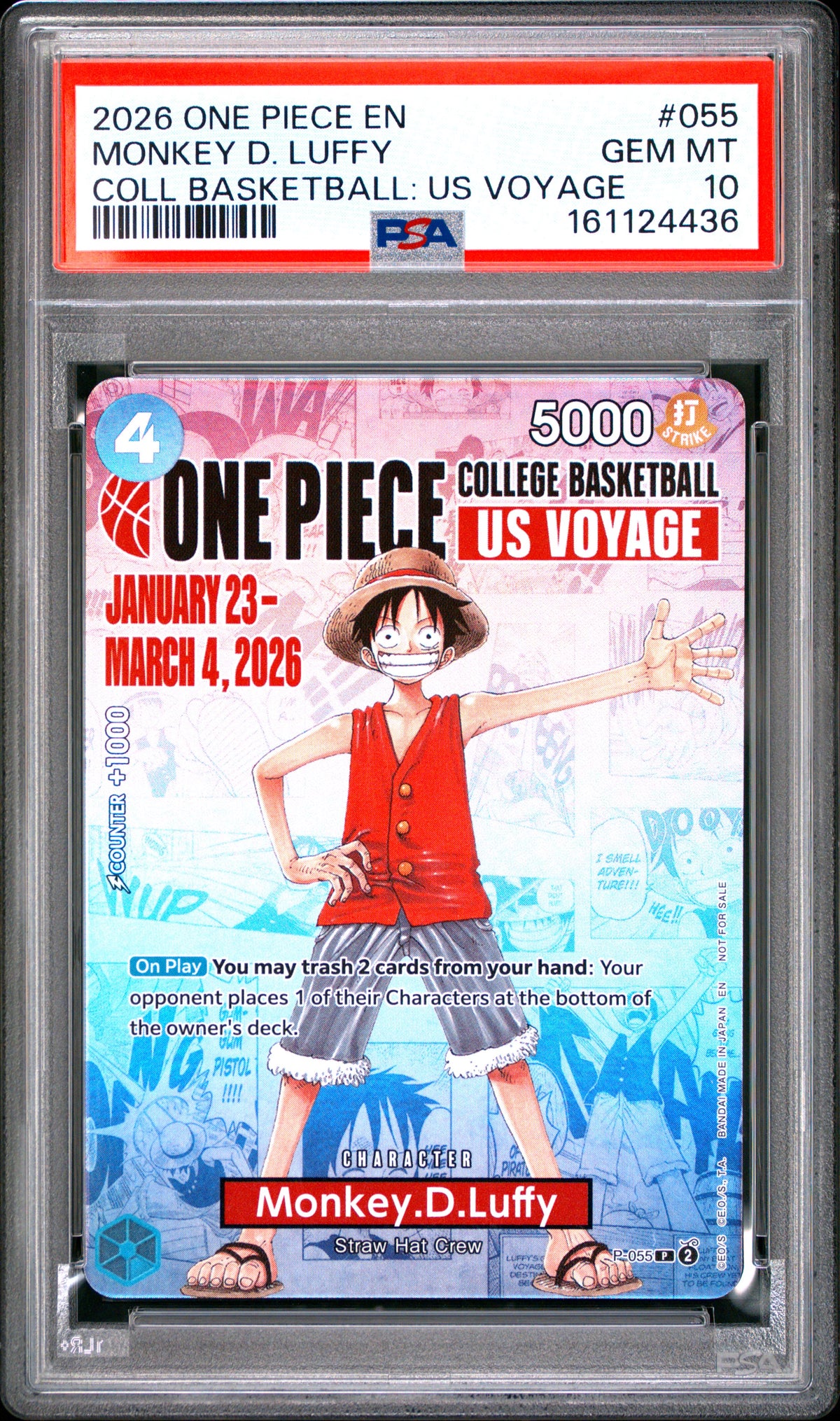 Monkey D. Luffy College Basketball Promo PSA 10
