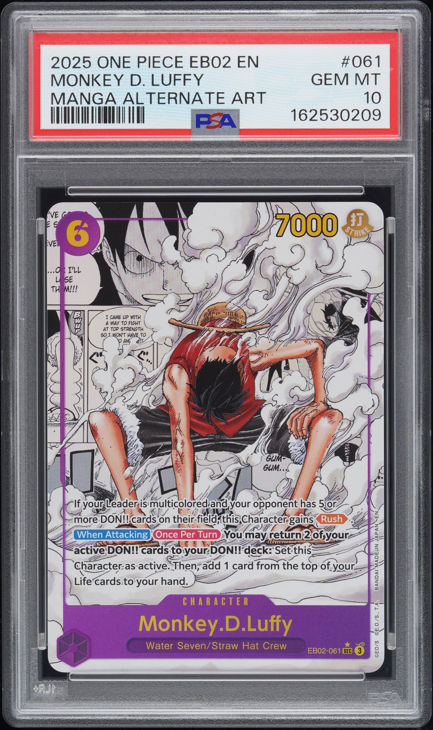 Monkey D. Luffy Manga (EB02) PSA 10
