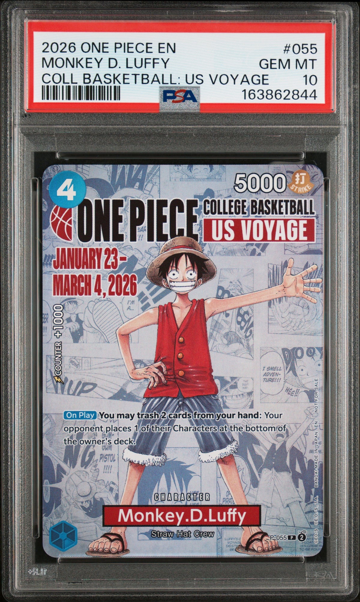 Monkey D. Luffy College Basketball Promo PSA 10