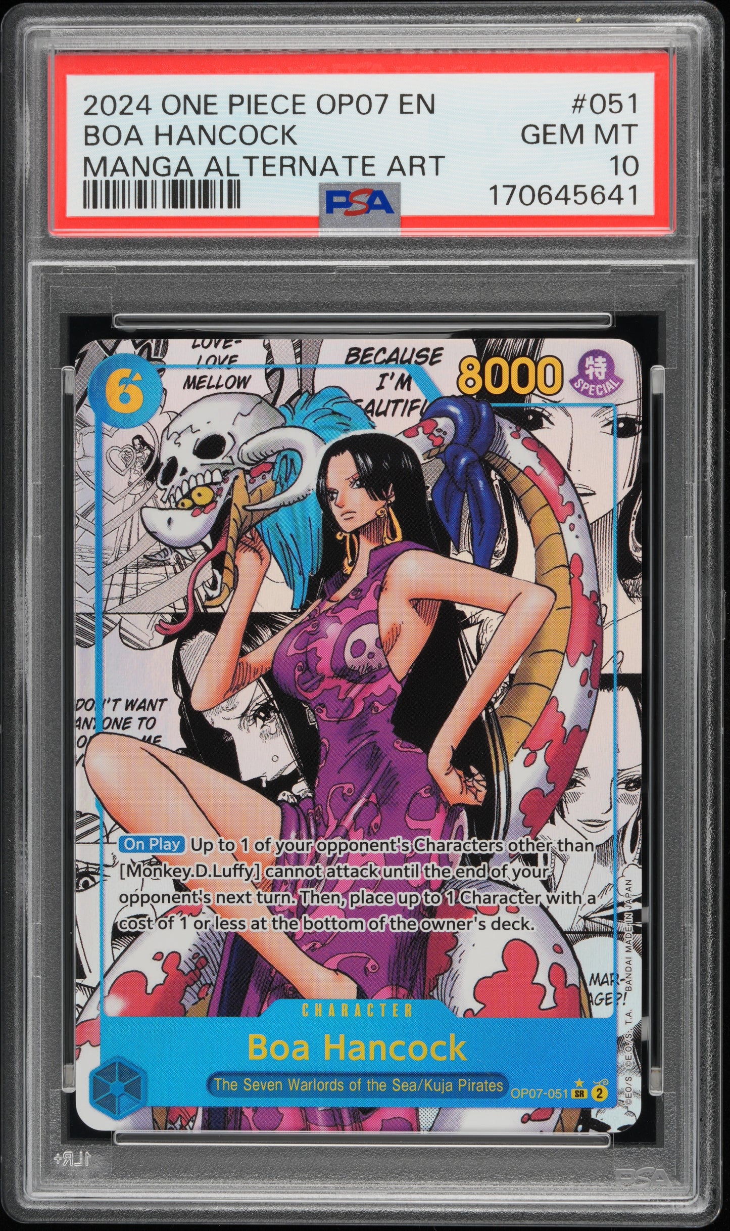 Boa Hancock Manga (OP07) PSA 10