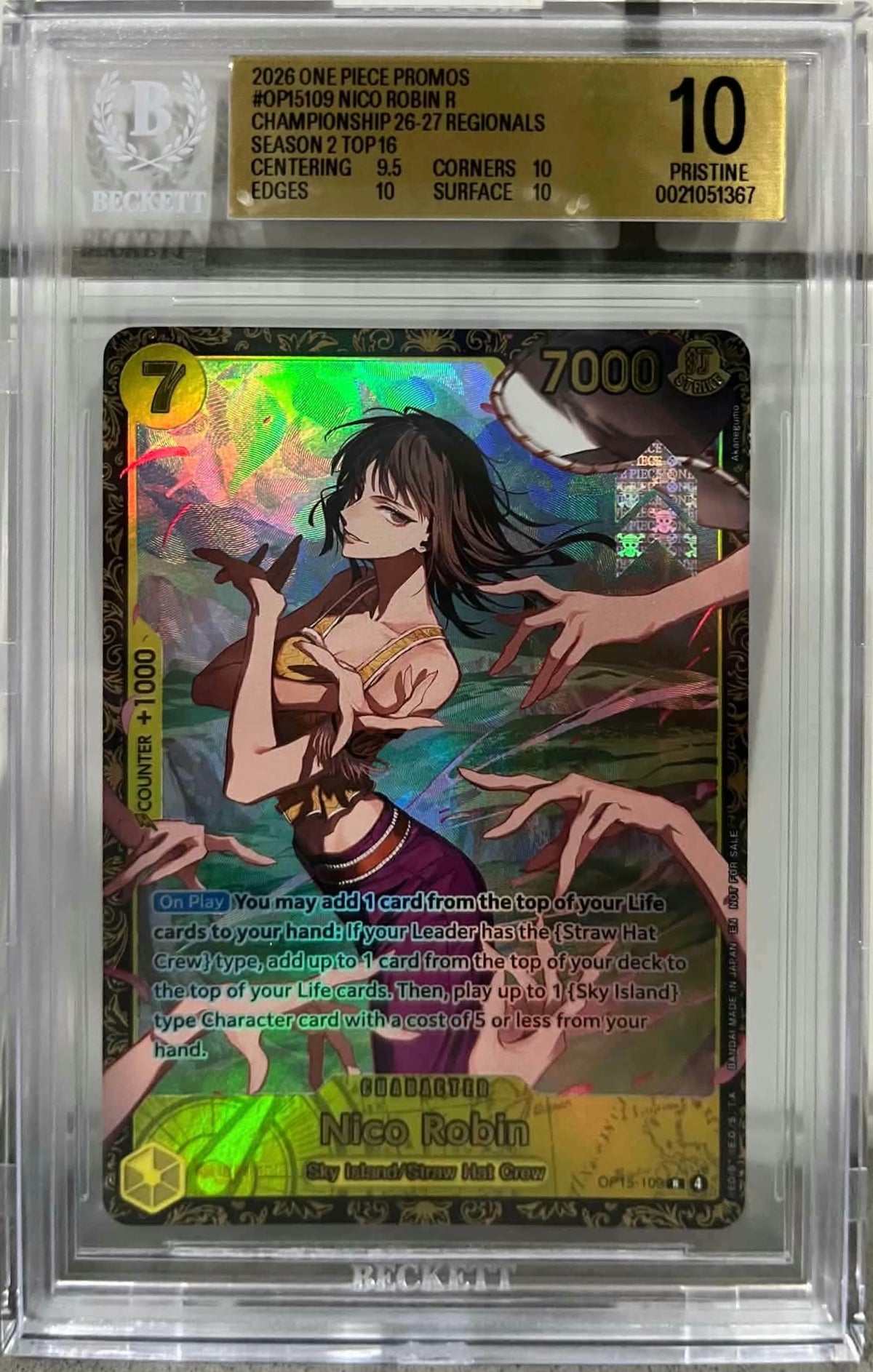 Nico Robin 2026-2027 Championship Top 16 BGS 10