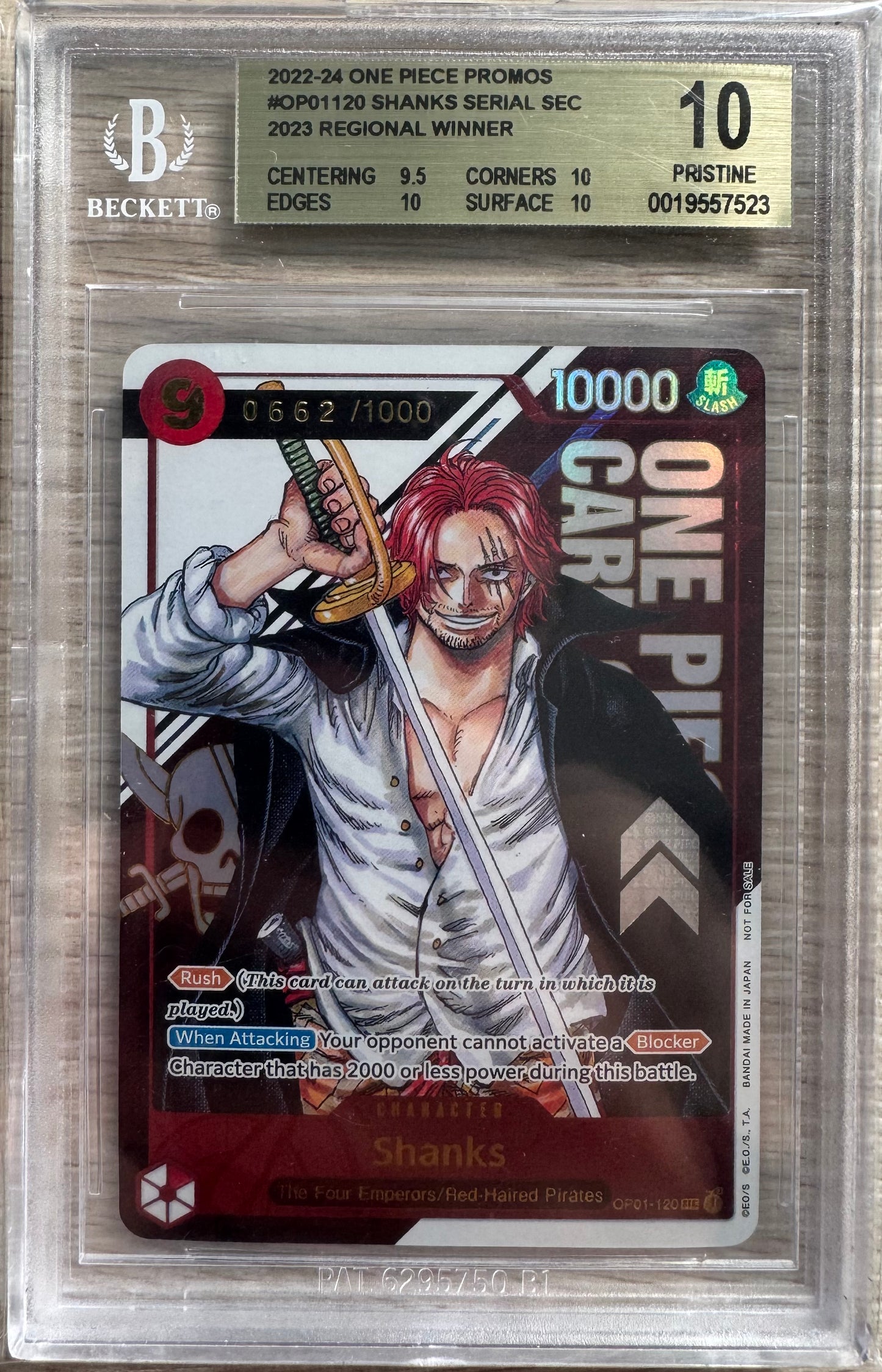 Shanks 2022-2024 Serial 662/1000 BGS 10