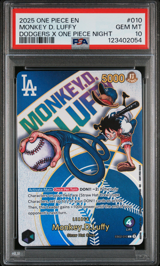 Monkey D. Luffy Dodgers Promo PSA 10