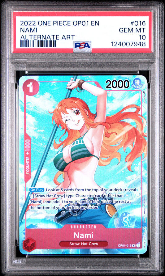 Nami Pre Errata AA (OP01) PSA 10