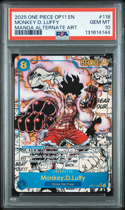 Monkey D. Luffy Manga (OP11) PSA 10