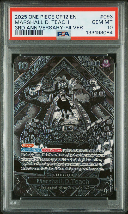 Marshall D. Teach Silver Anniversary (OP12) PSA 10