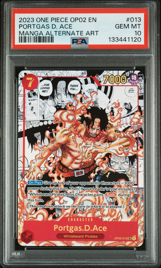 Portgas D. Ace Manga (OP02) PSA 10