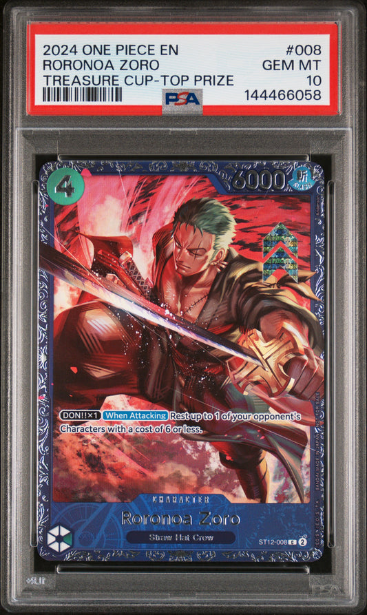 Roronoa Zoro 2024 Treasure Cup Top 64 PSA 10