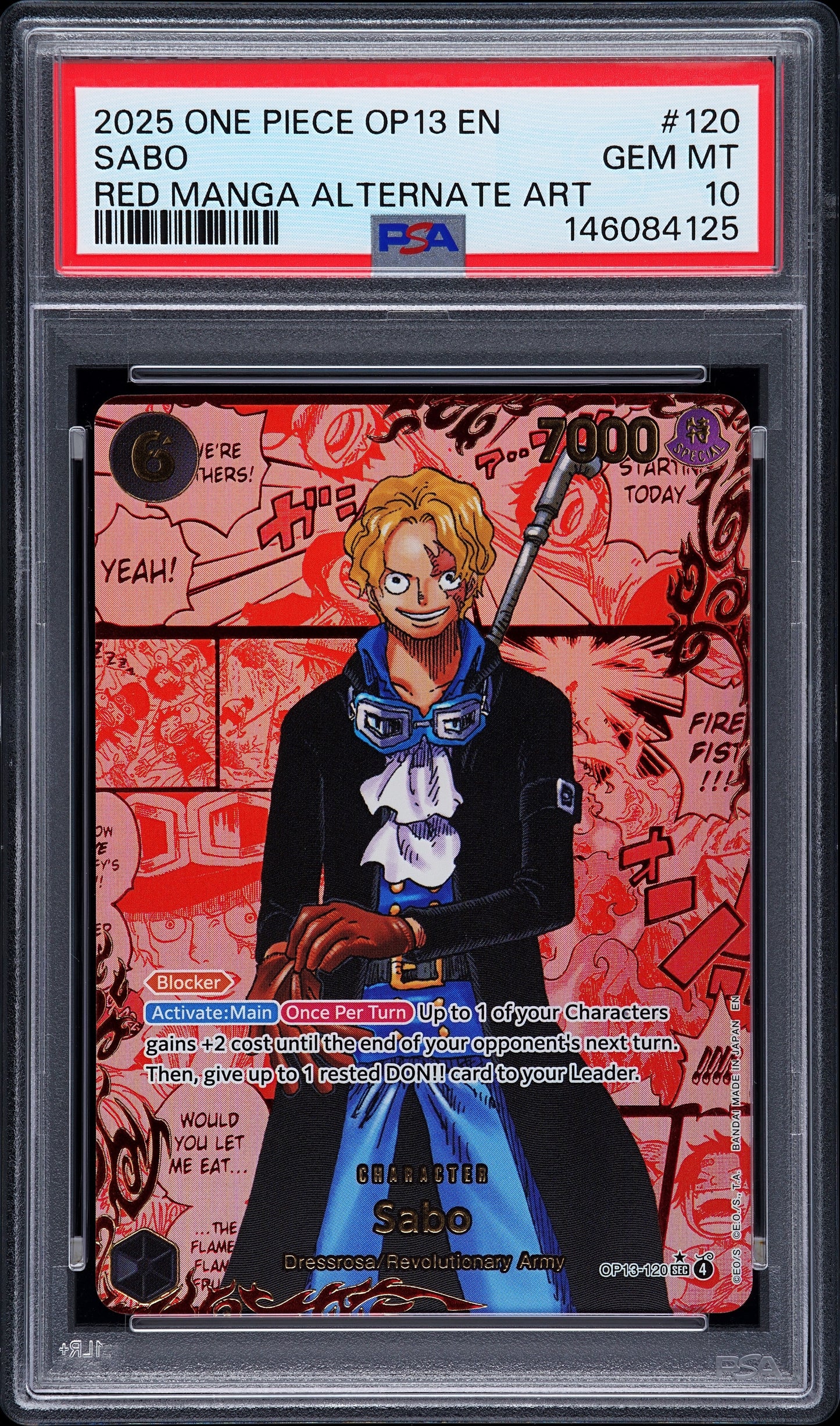 Sabo Red Manga (OP13) PSA 10