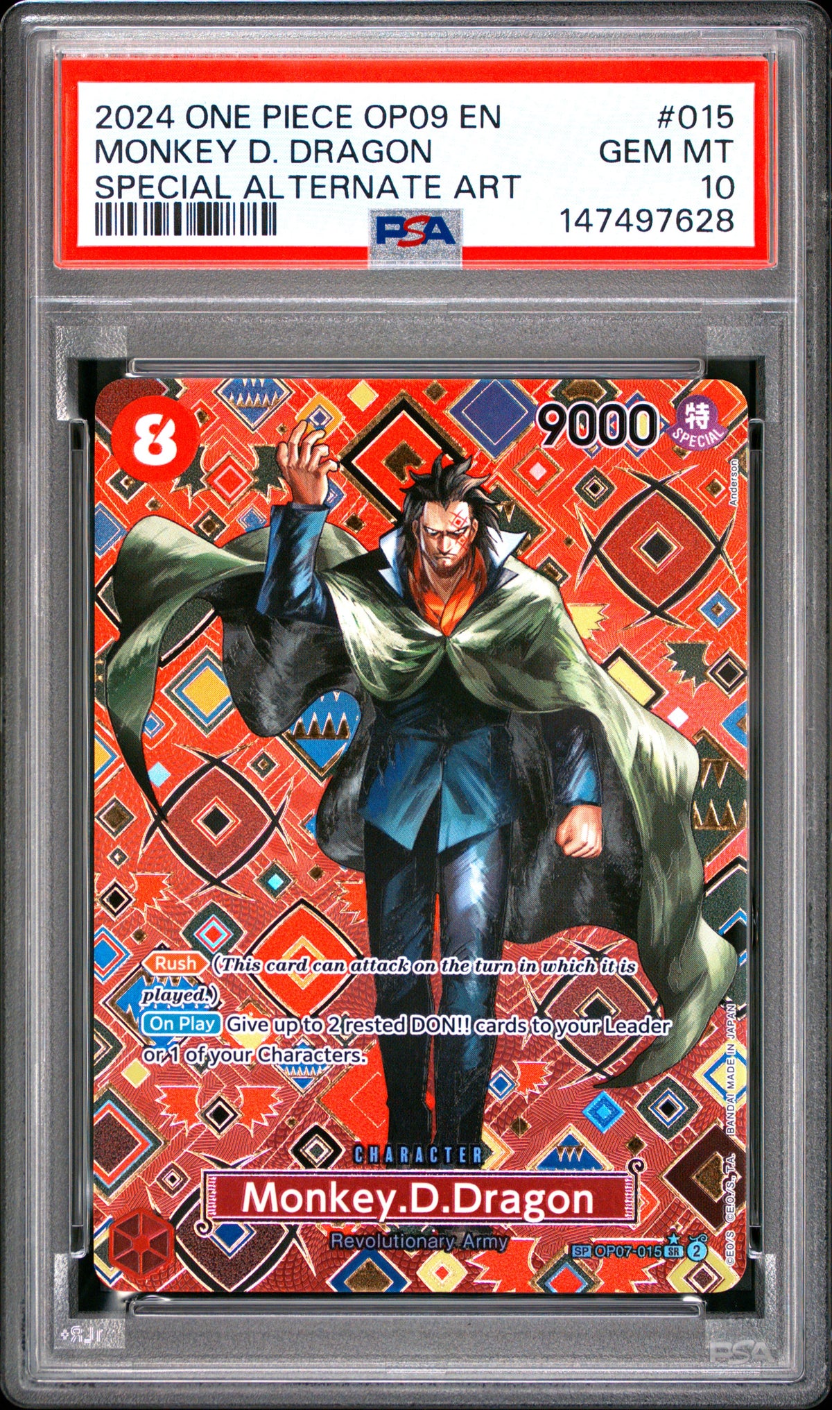 Monkey D. Dragon SP (OP09) PSA 10