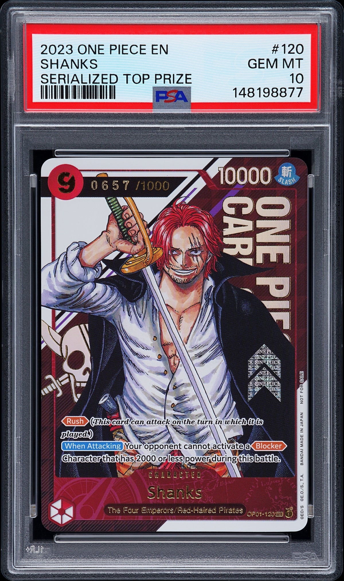 Shanks 2022-2024 Serial 657/1000 PSA 10