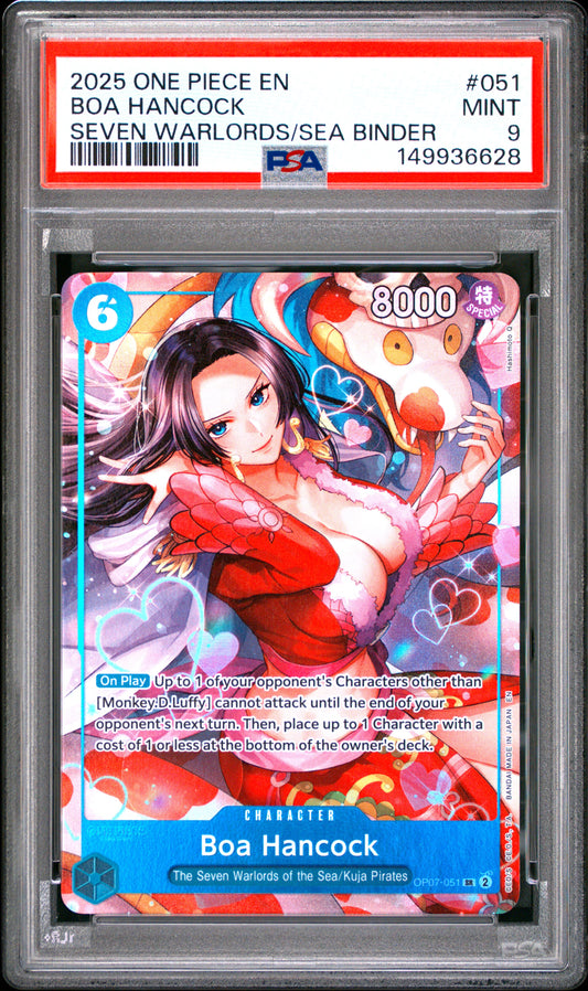 Boa Hancock Seven Warlords of the Sea Binder Set SR PSA 10