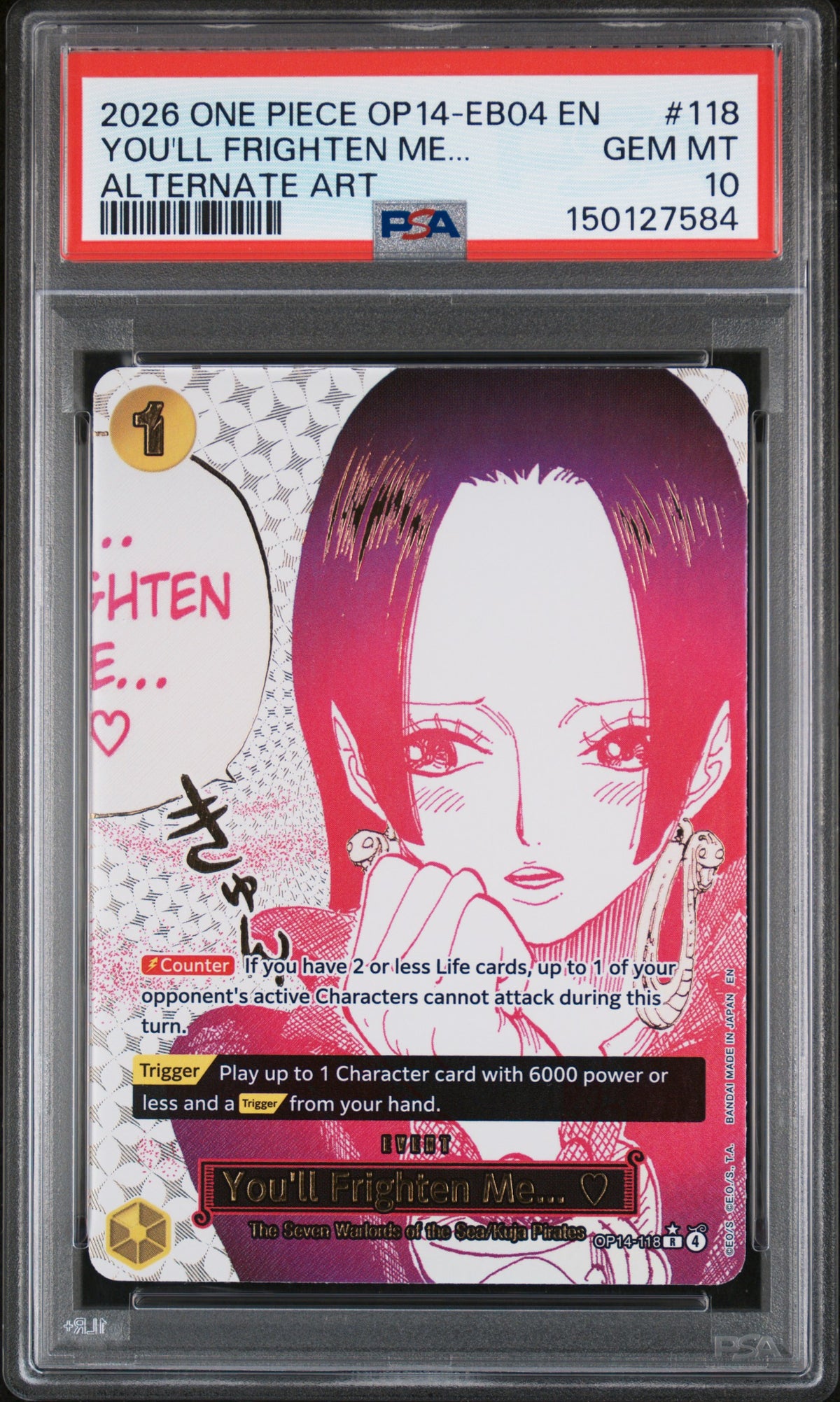 You’ll Frighten Me… Event Manga (OP14) PSA 10
