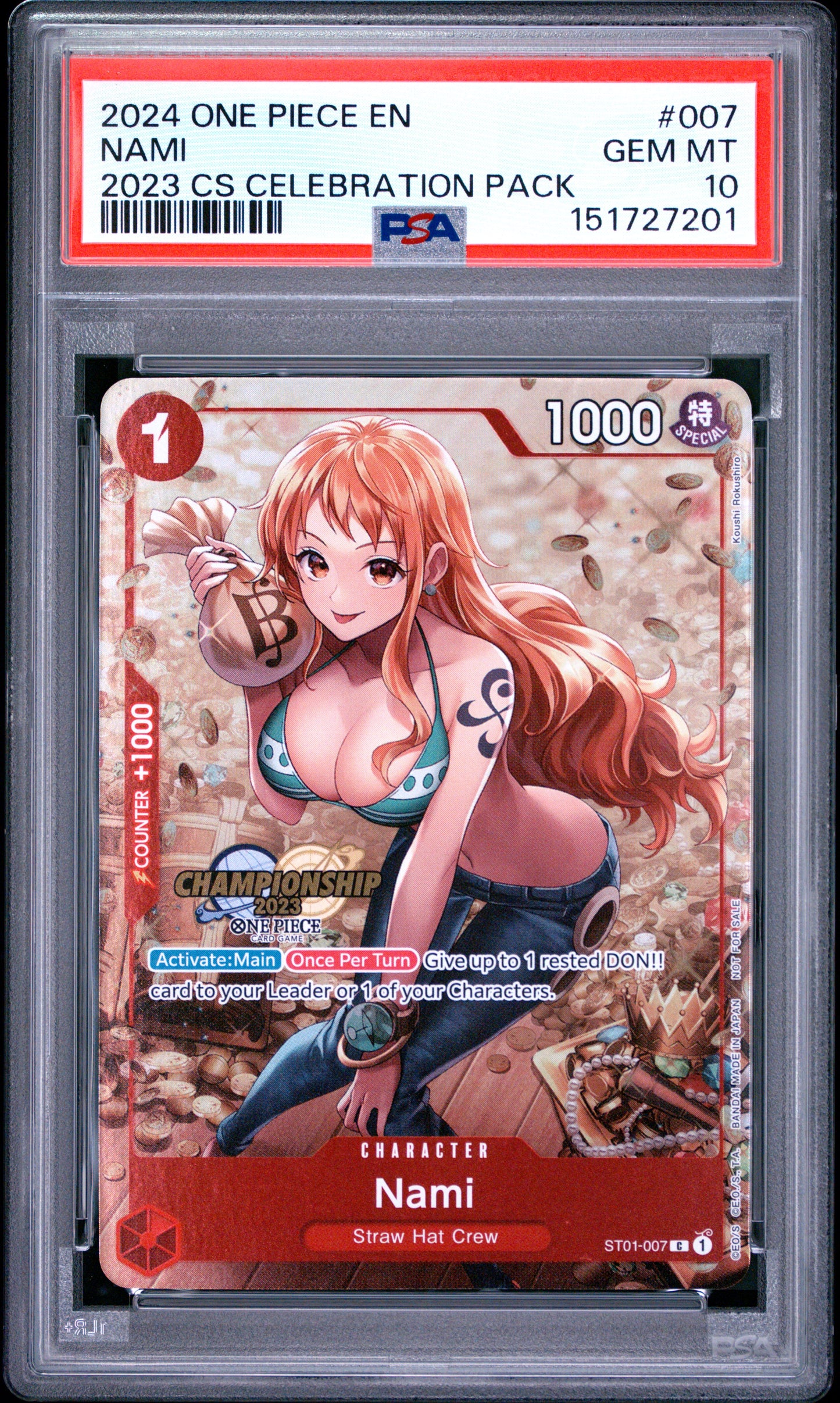 Nami 2023 Championship Celebration Pack PSA 10