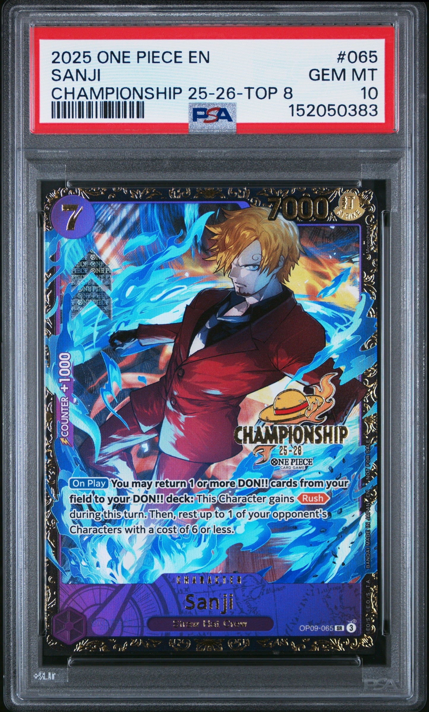 Sanji 2025 Championship Top 8 PSA 10