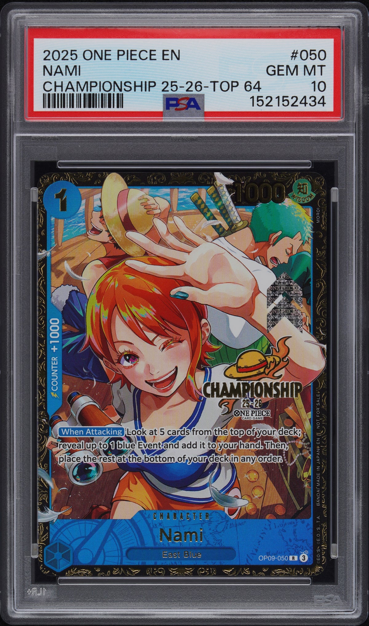 Nami 2025-2026 Championship Top 64 PSA 10