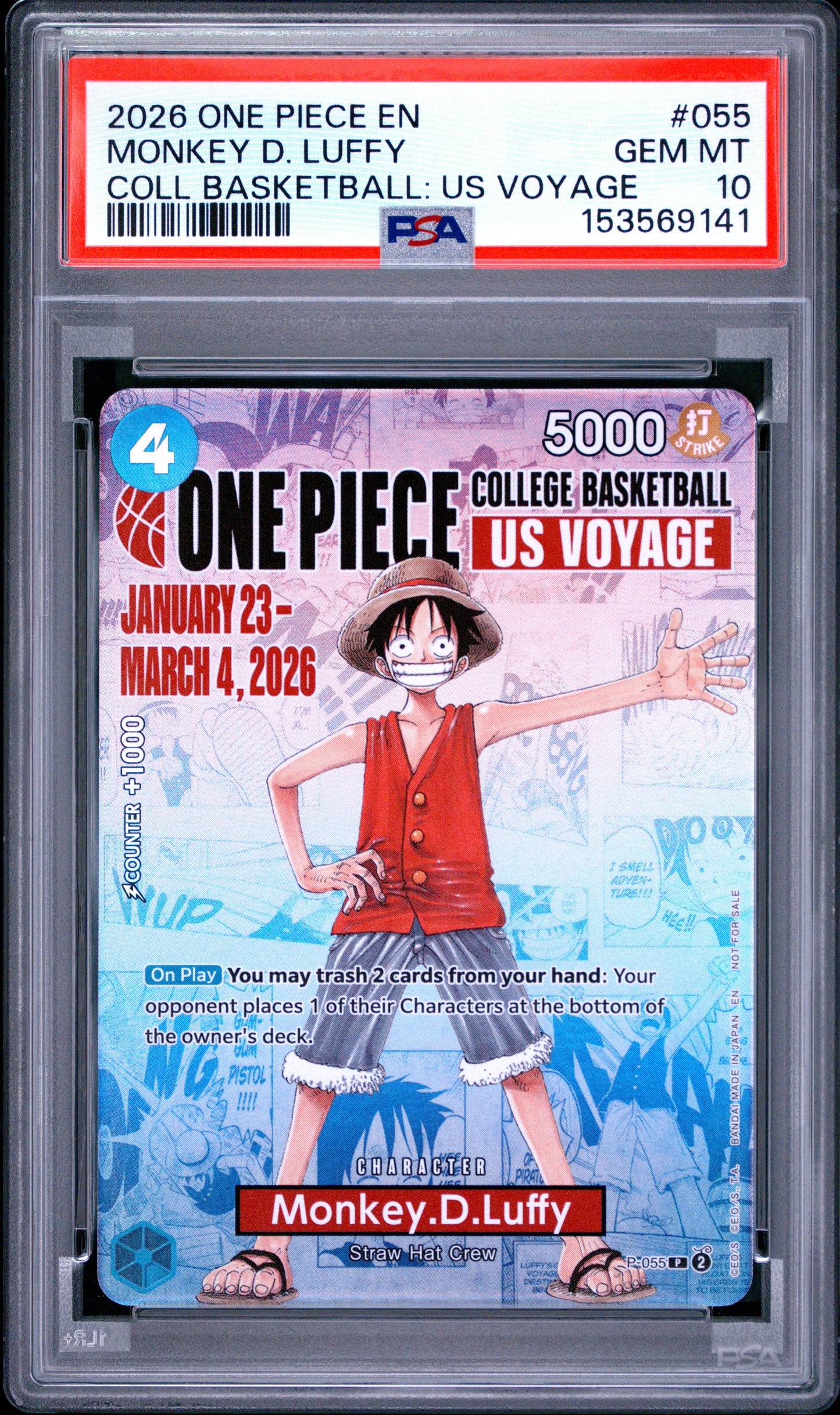 Luffy College Basketball Promo PSA 10