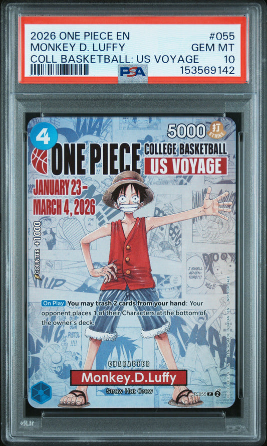 Luffy College Basketball Promo PSA 10