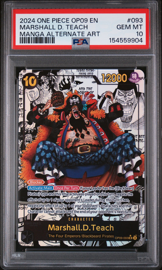 Marshall D. Teach Manga (OP09) PSA 10