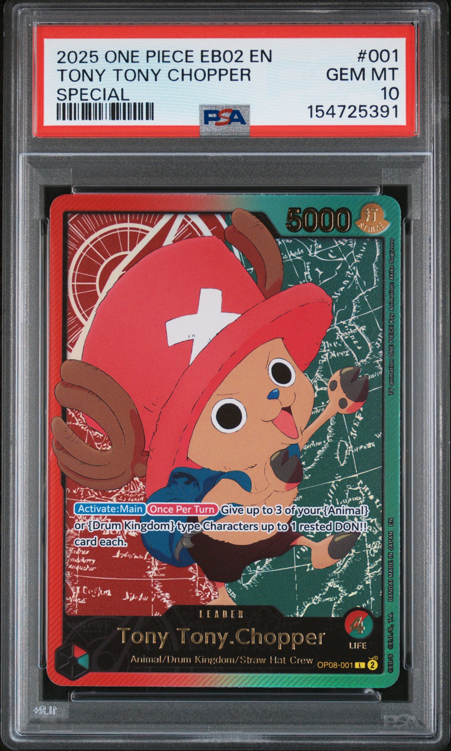 Tony Tony Chopper Gold Leader (EB02) PSA 10