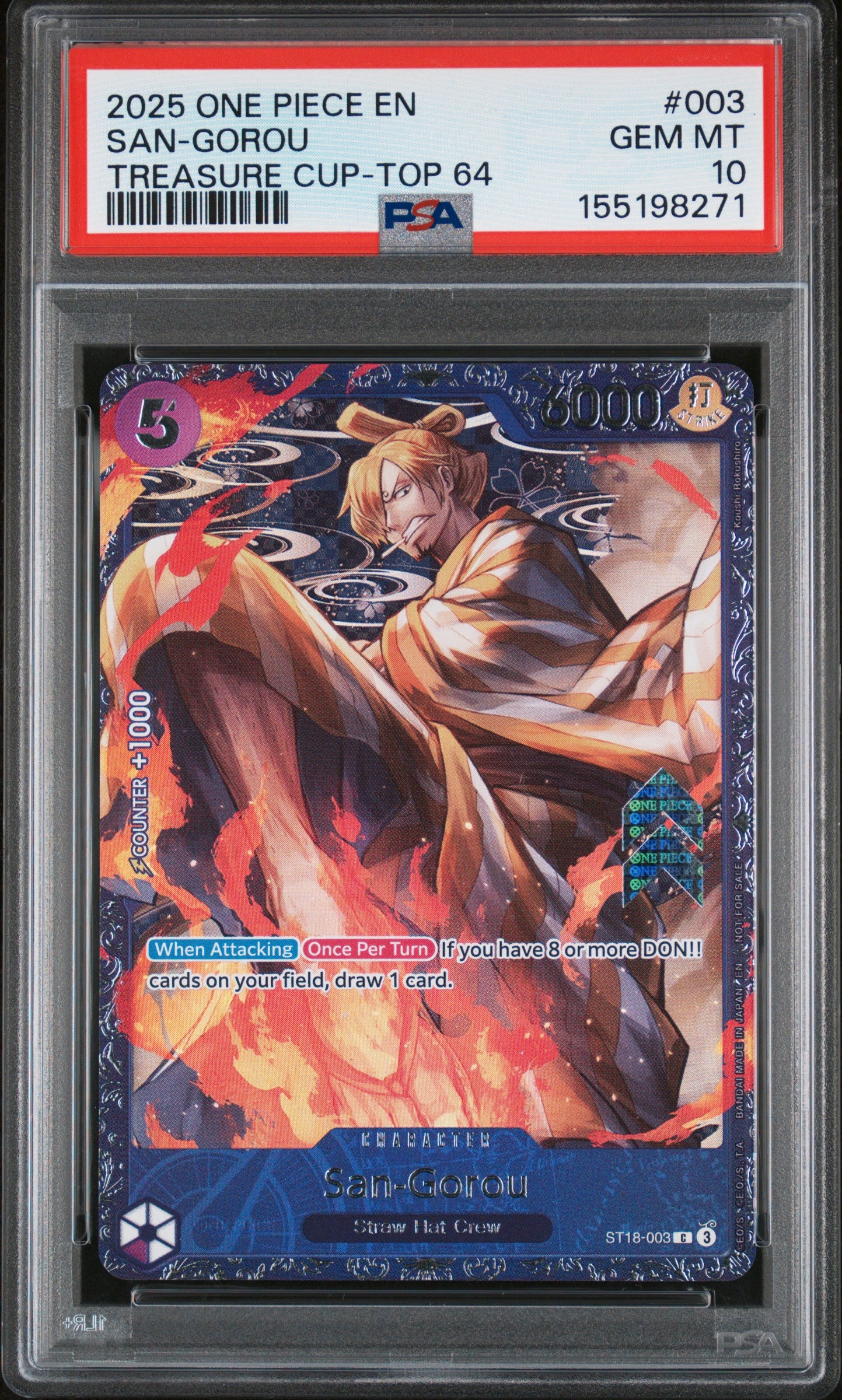 San Gorou 2025 Treasure Cup Top 64 PSA 10