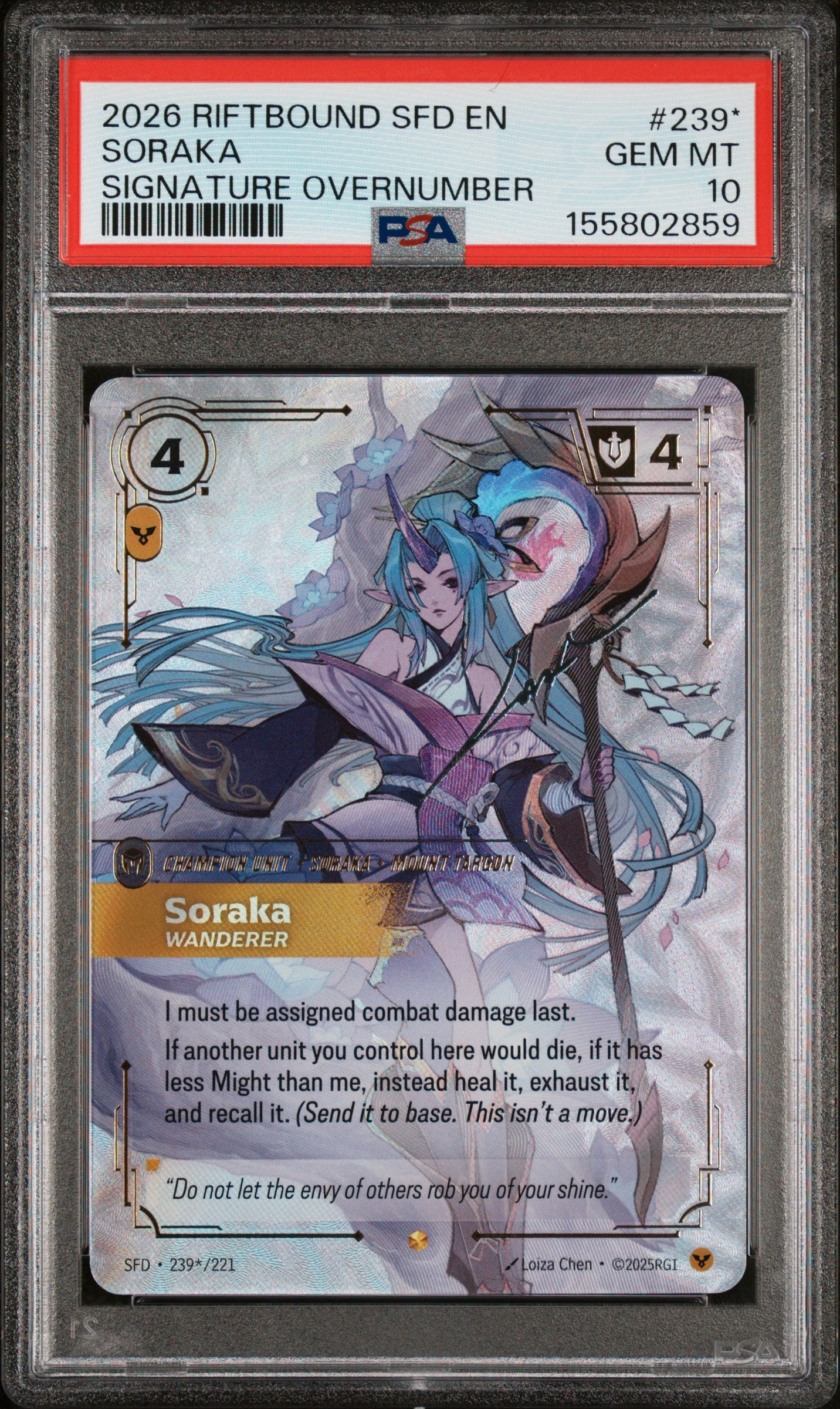 Soraka Signature Spiritforged PSA 10