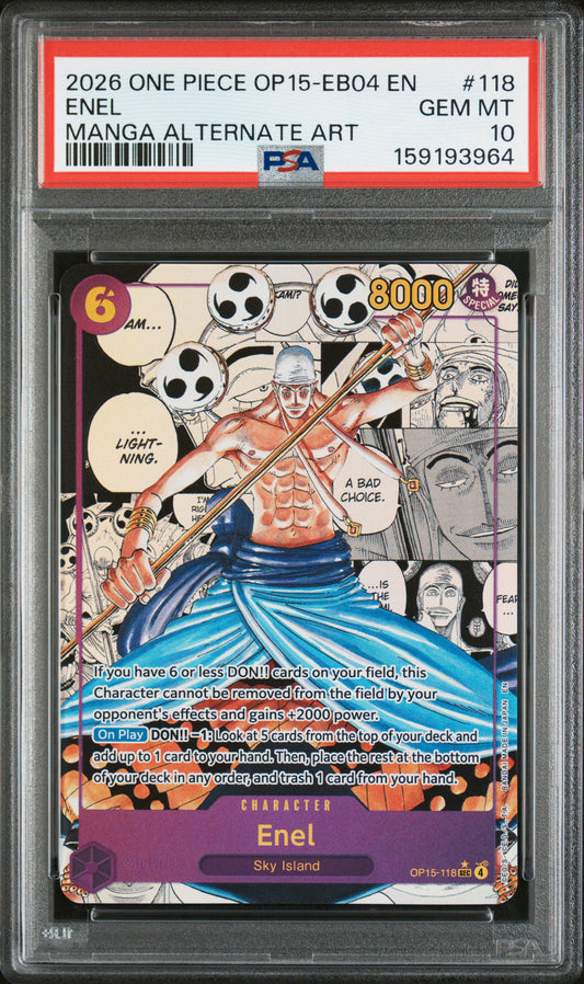 Enel Manga (OP15) PSA 10