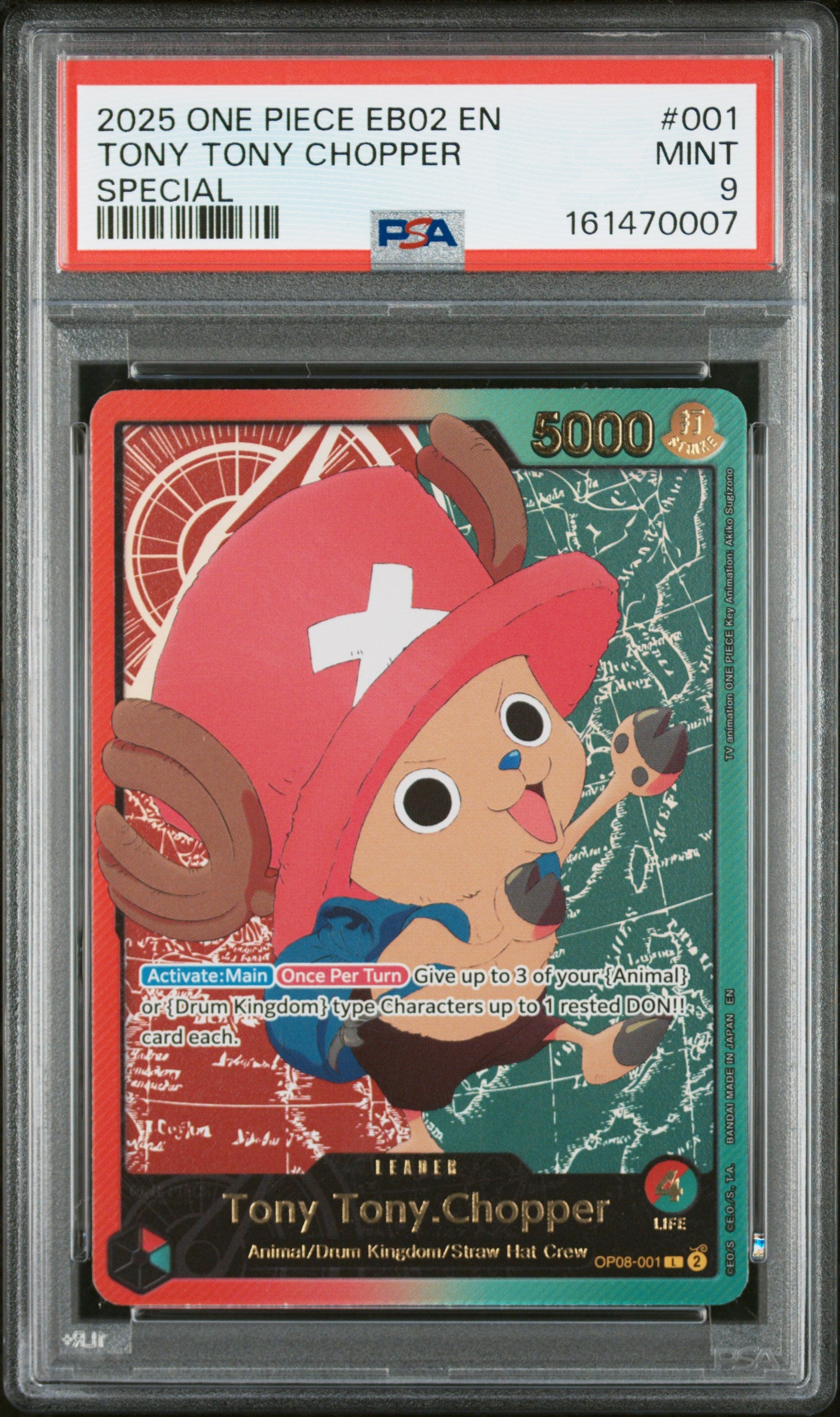 Tony Tony Chopper Gold Leader (EB02) PSA 9