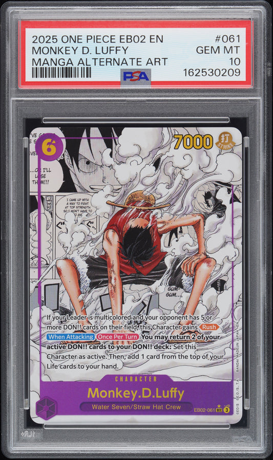 Monkey D. Luffy Manga (EB02) PSA 10