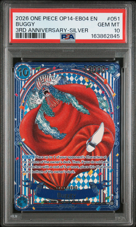 Buggy Silver Anniversary (OP14) PSA 10