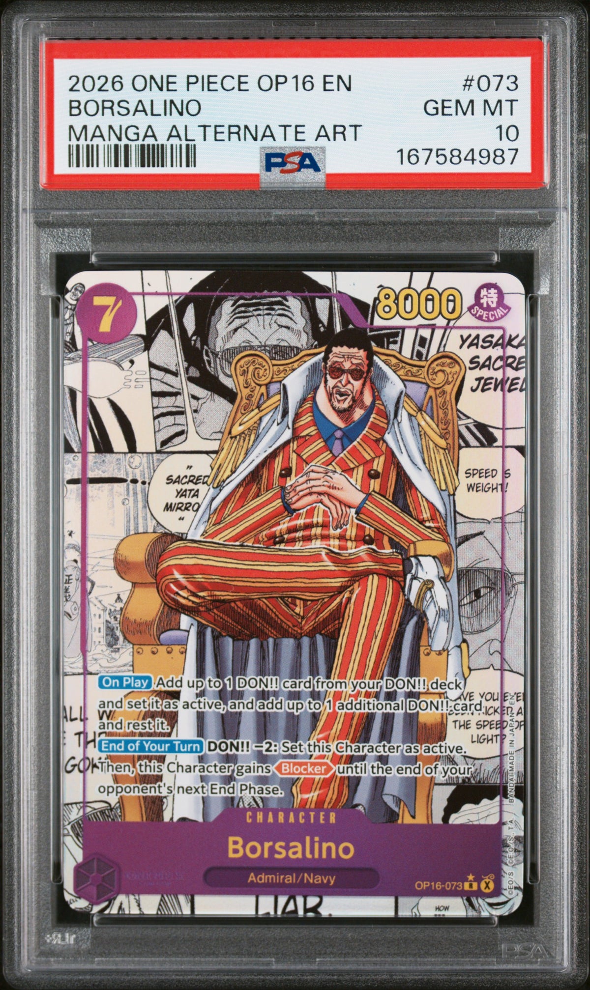 Borsalino Manga (OP16) PSA 10