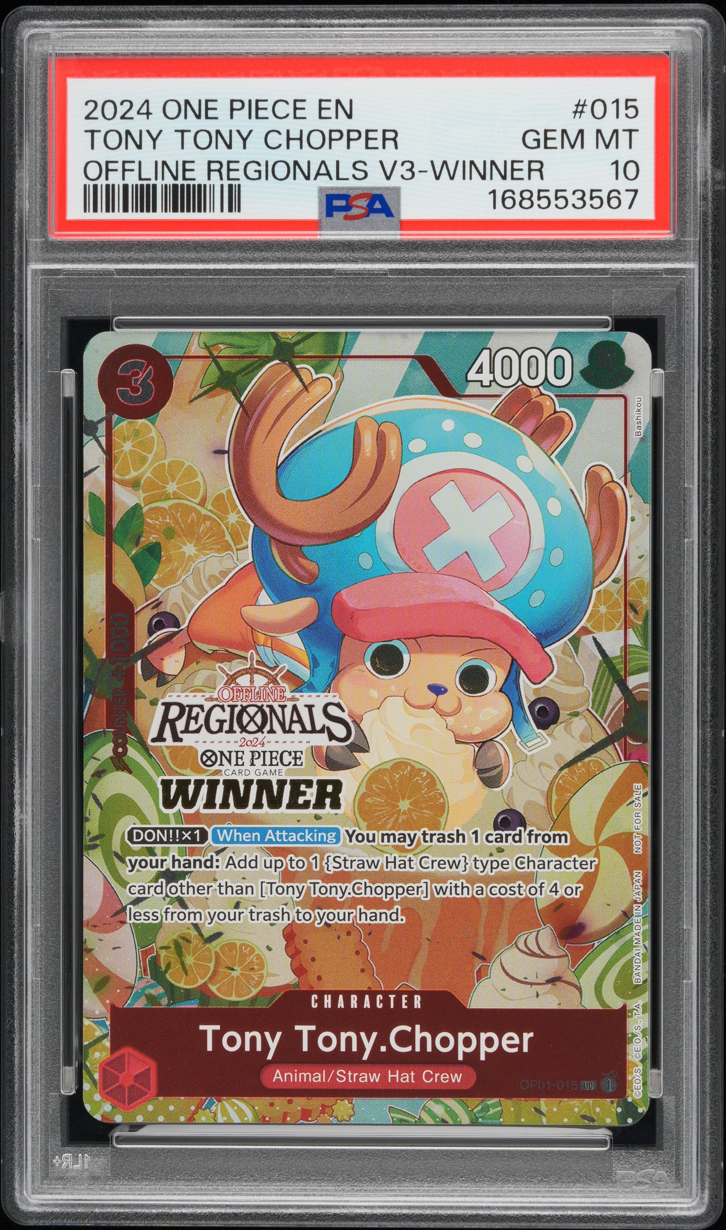Tony Tony Chopper 2024 Offline Regionals V3 Winner PSA 10
