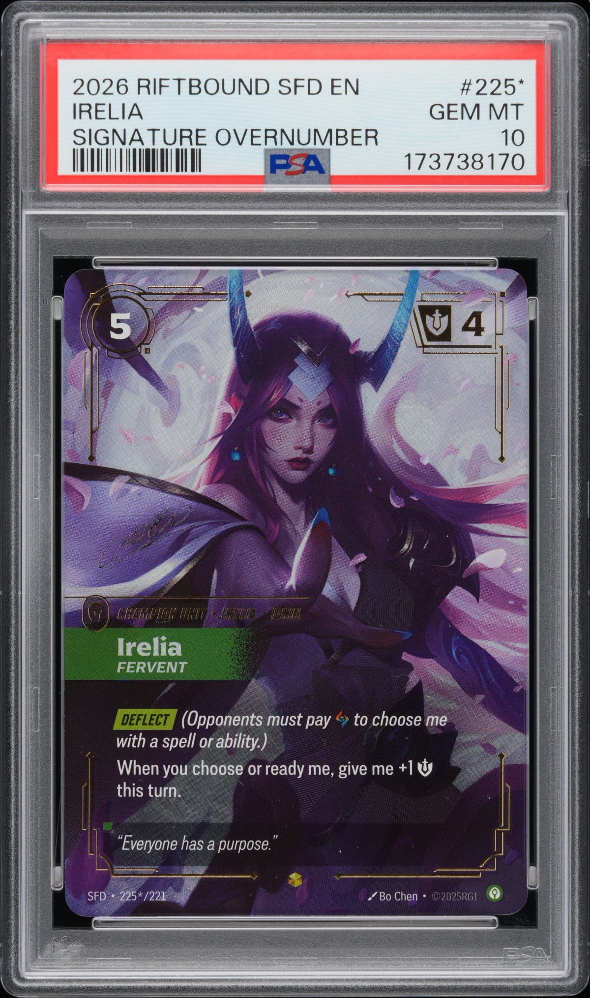 Irelia Signature Spiritforged PSA 10