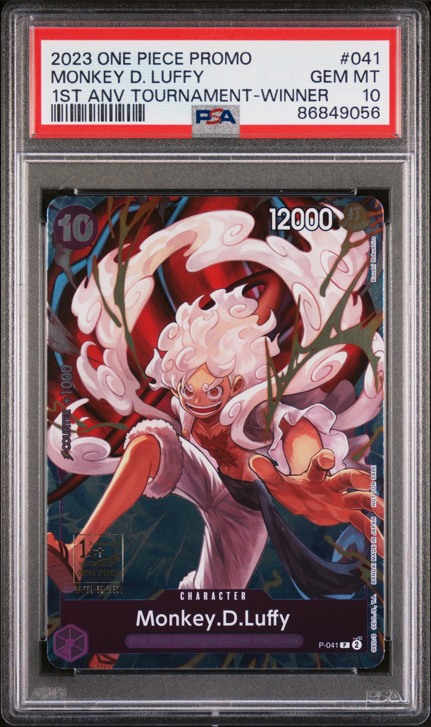 Monkey D. Luffy 1st Anniversary Tournament Winner PSA 10
