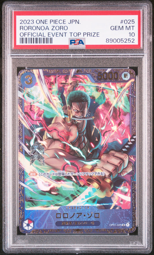 Roronoa Zoro JP 2023 Flagship PSA 10