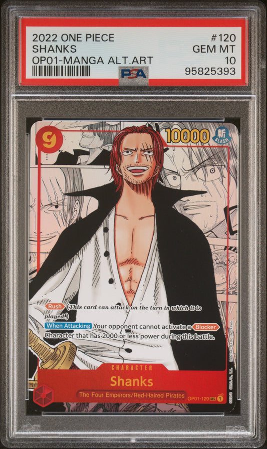 Shanks Manga (OP01) PSA 10