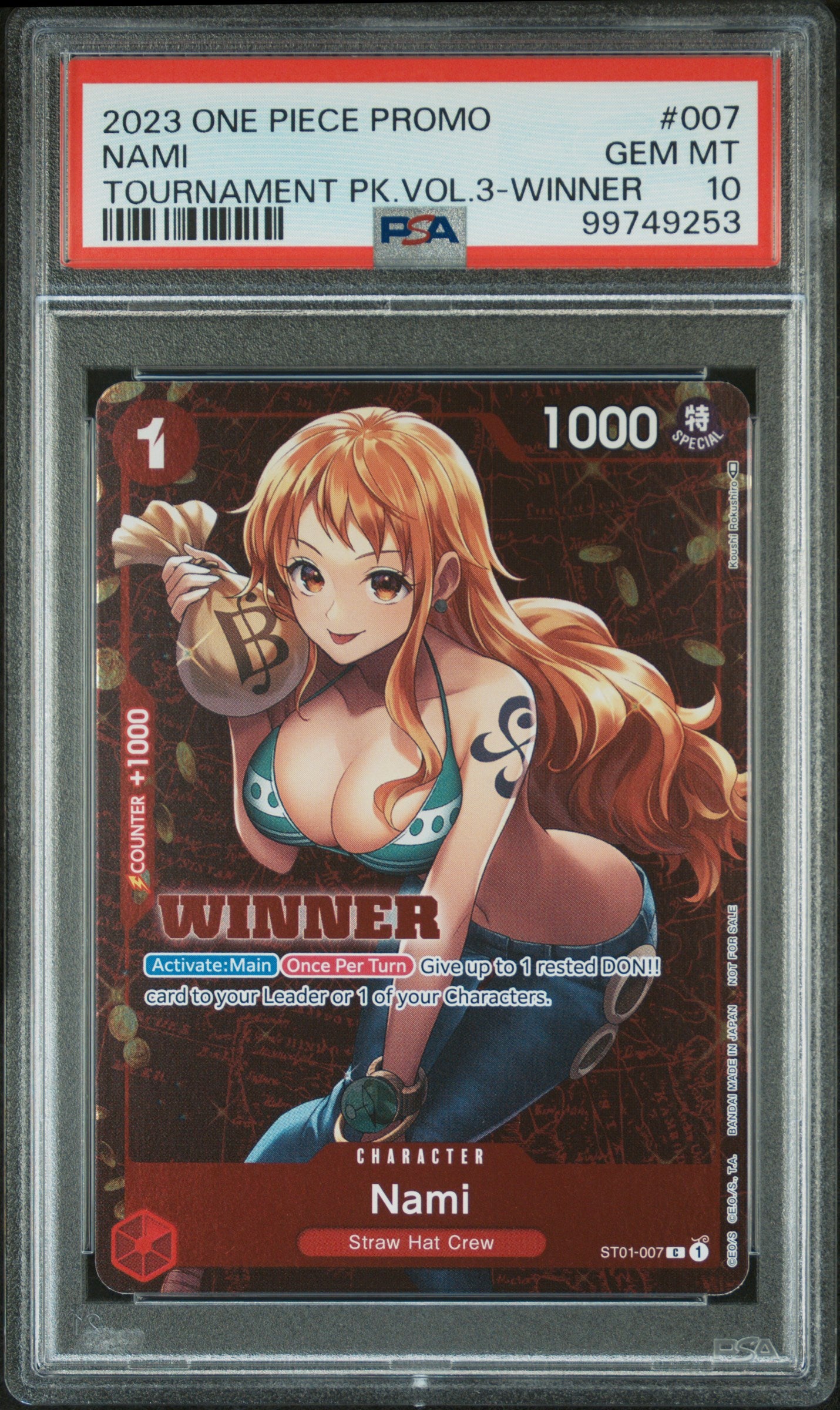 Nami 2023 Tournament Pack Winner Vol. 3 PSA 10
