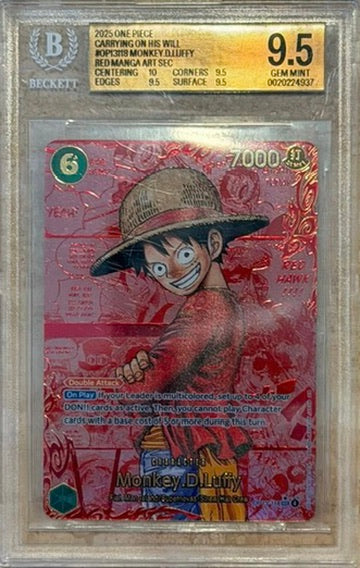Monkey D. Luffy Red Manga (OP13) BGS 9.5
