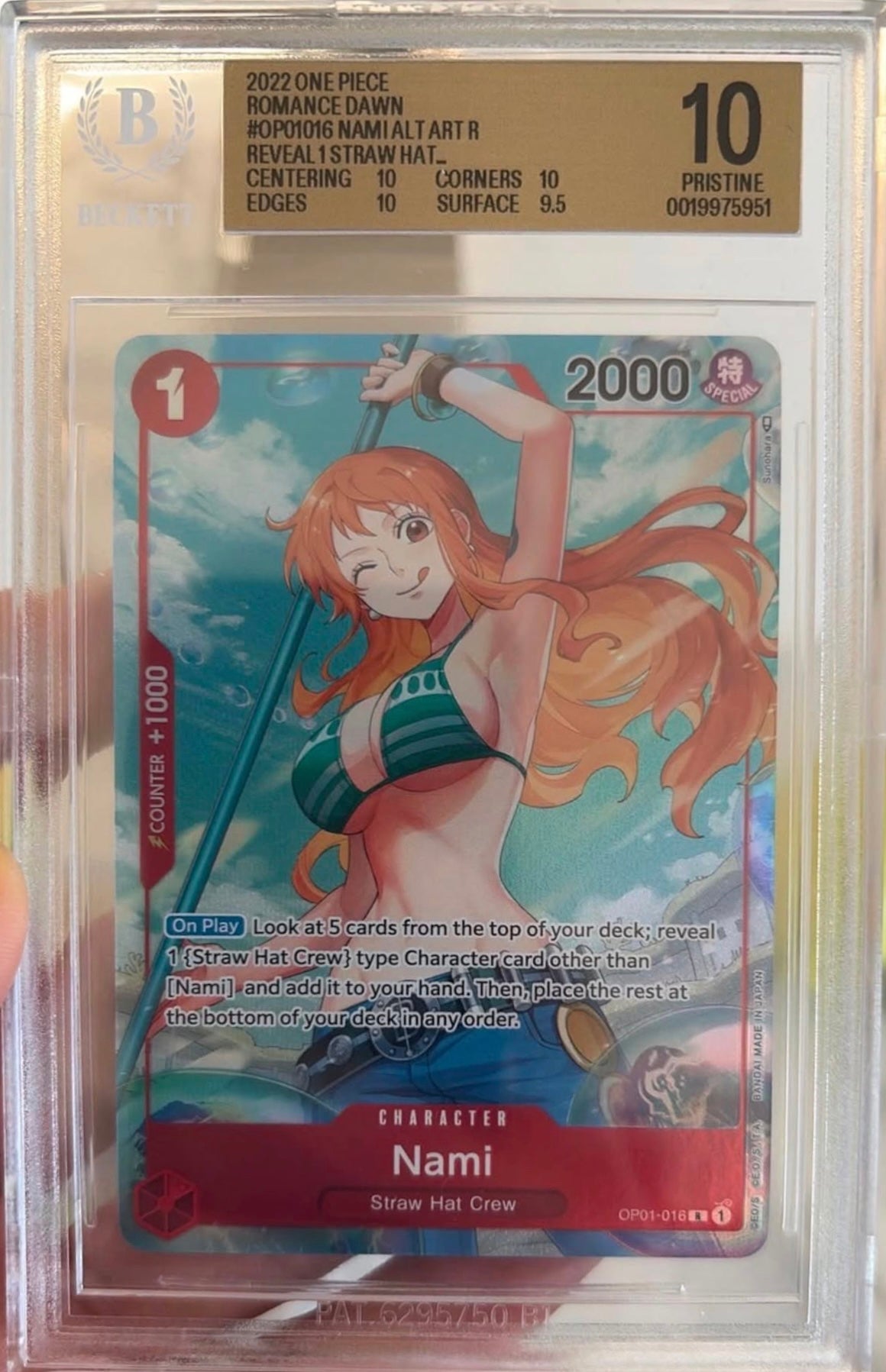 Nami Pre Errata AA (OP01) BGS 10