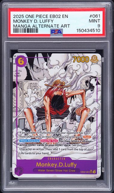 Monkey D. Luffy Manga (EB02) PSA 9