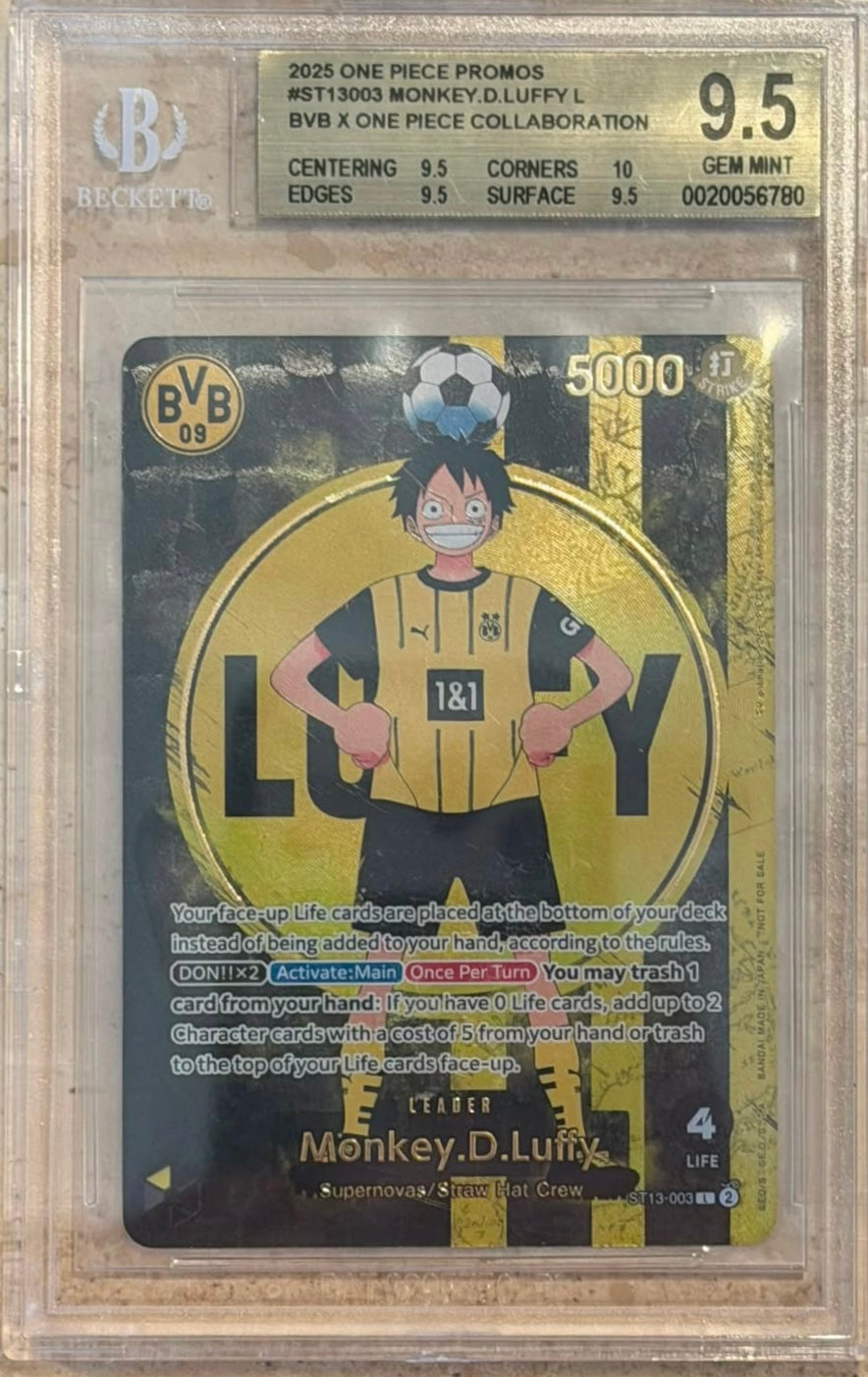 Monkey D. Luffy BVB Dortmund Promo BGS 9.5